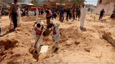 ارتفاع عدد جثامين الشهداء المكتشفة بمجمع ناصر الطبي