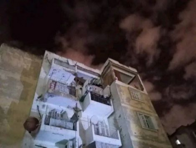 قصر السعيد.. انفجار اثر تسرب للغاز وانهيار جدران لأكثر من شقة ببناية سكنية