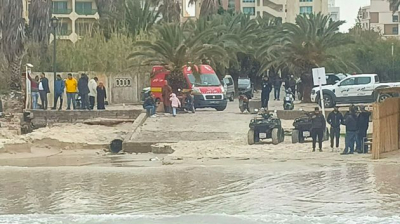 سوسة: العثور على جثة الطالب الذي غرق بشاطئ خزامة