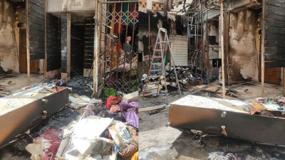 قفصة: اندلاع حريق بسوق ليبيا للملابس الجاهزة