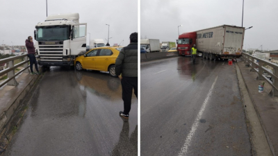 انزلاق شاحنتين يغلق قنطرة الياسمينات ببن عروس